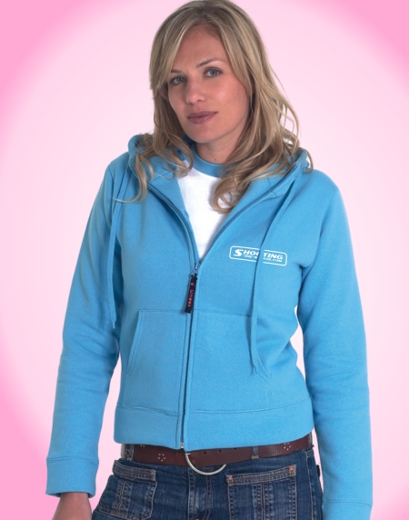 Ladies Hoody (full zip) with Shooting The Breeze Logo